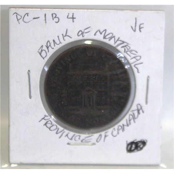 1844 PROVINCE OF CANADA B-OF-M 1/2 PENNY