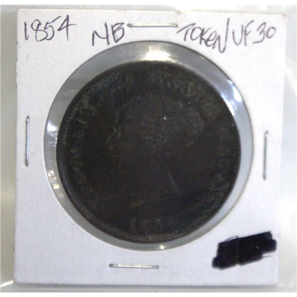 1854 NEW BRUNSWICK ONE PENNY TOKEN