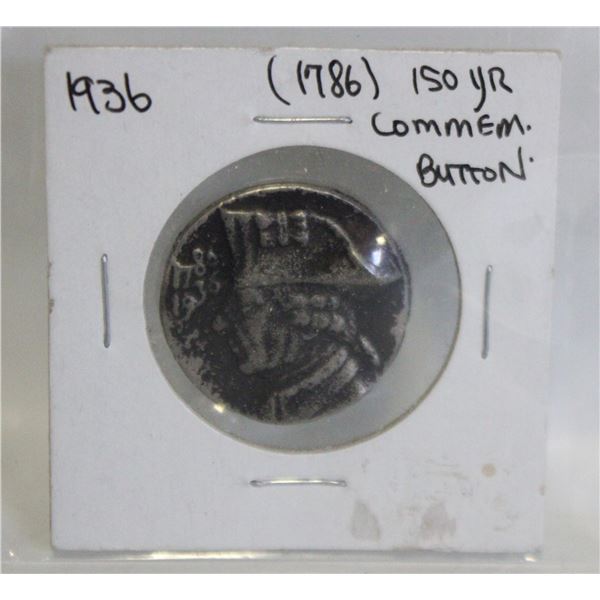 1786-1936 150YR COMMEMORATIVE BUTTON