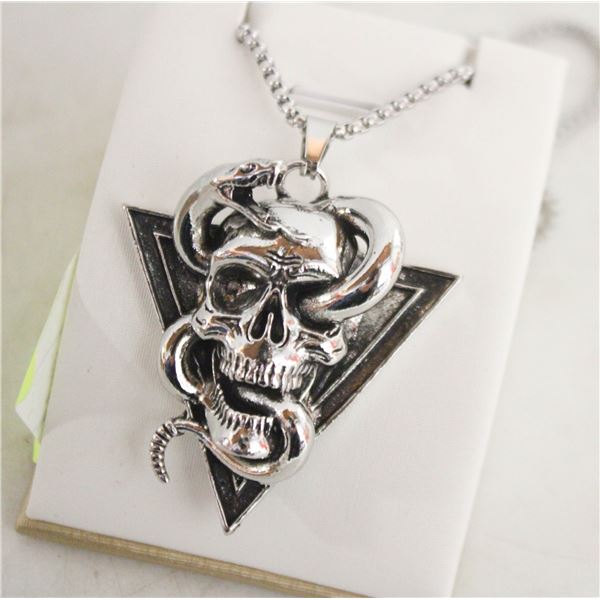 NEW SKULL BIKERS NECKLACE