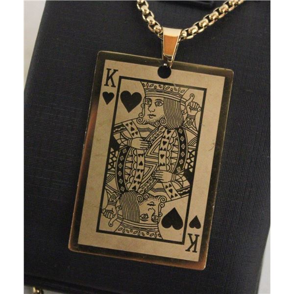 NEW POKER PLAYING CARDS GOLDTONED