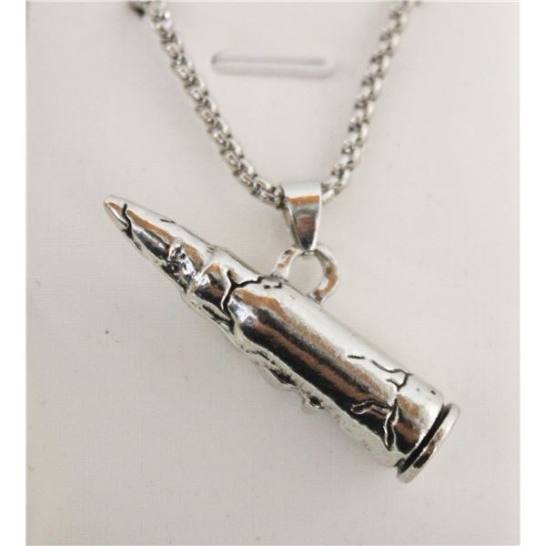 STEEL BULLET NECKLACE