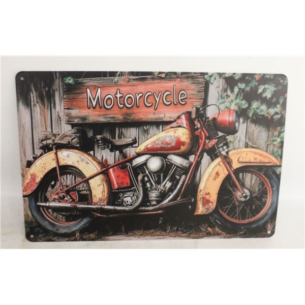 METAL MOTORCYCLE SIGN