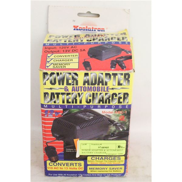 POWER ADAPTER & AUTOMOBILE BATTERY CHARGER