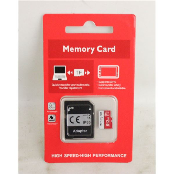 NEW 512GB HIGH-SPEED SD CARD,