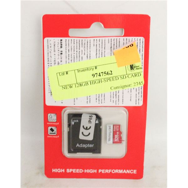 NEW 128GB HIGH-SPEED SD CARD