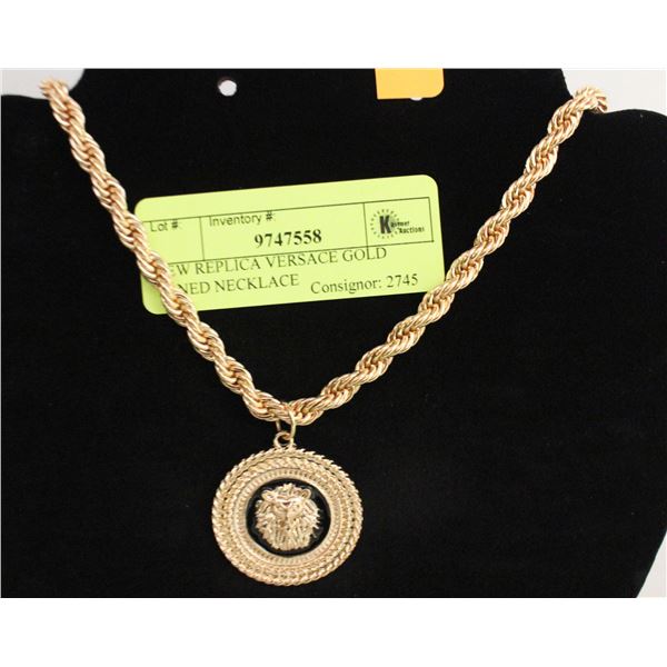 NEW REPLICA VERSACE GOLD TONED NECKLACE
