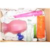 Image 1 : DECORATIVE COLORED GLASS VASES- ASSORTED