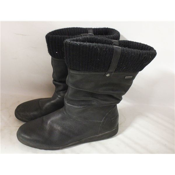 ESTATE COUGAR LADIES SZ 10 BLACK LEATHER