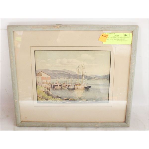 VINTAGE FISHERMANS WHARF CURLING NFID WATER COLOR