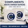Image 1 : 2 COMPLIMENTS DINNER NAPKINS 200 TOTAL