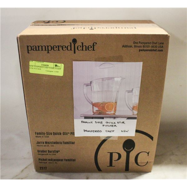 NEW PAMPERED CHEF FAMILY EASY STIR PITCHER