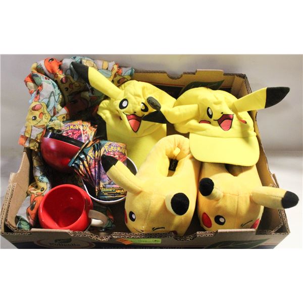 POKEMON HATS, SLIPPERS, SHAWL, CUP AND MORE