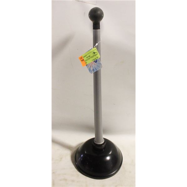 NEW BLACK & GREY TOILET BOWL PLUNGER