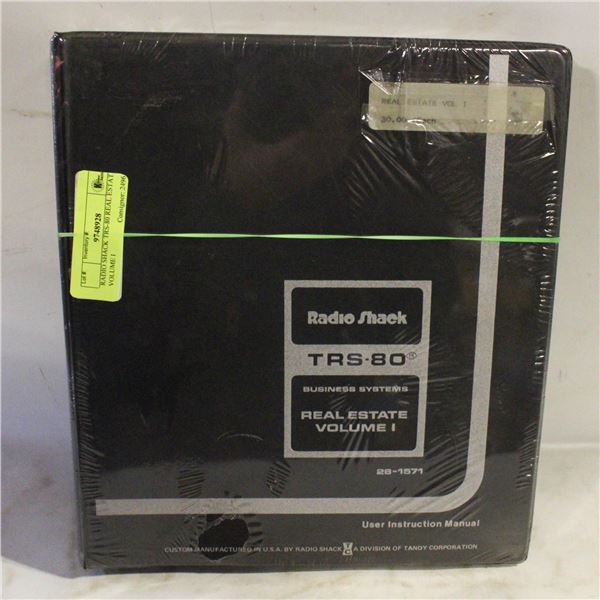 RADIO SHACK TRS-80 REAL ESTATE VOLUME I