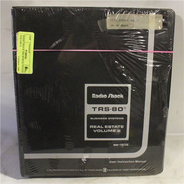 RADIO SHACK TRS-80 REAL ESTATE VOLUME II