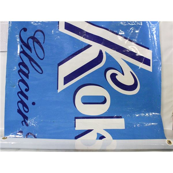 BANNER - KOKANEE BEER, 36 IN W, 17 FT L