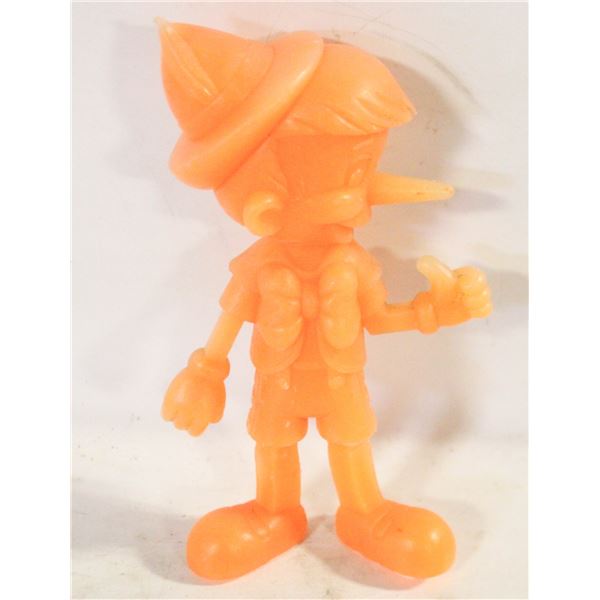 VINTAGE 1971 ORANGE PINOCCHIO PLASTIC MARX./DIANEY