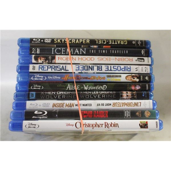 10X MOVIE BLU-RAY DVD LOT DISNEY