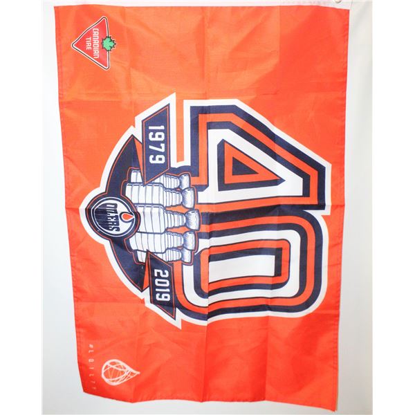 EDMONTON OILERS 40TH ANNIVERSARY FLAG.