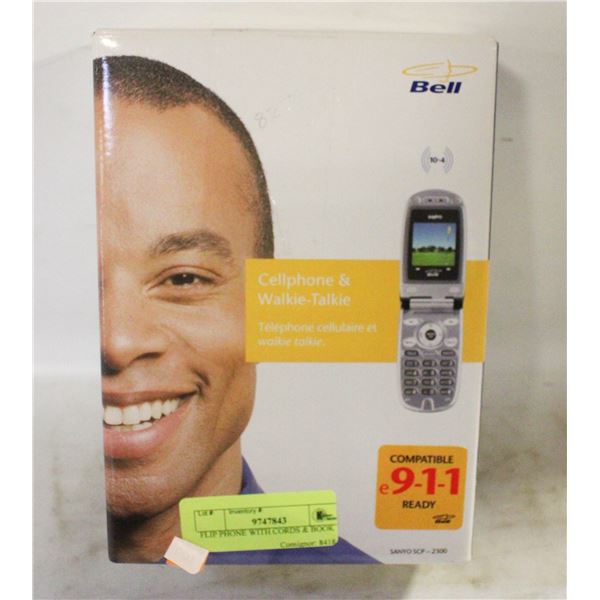 FLIP PHONE WITH CORDS & BOOK