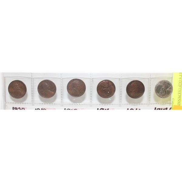 SHEET 6 OLD USA PENNIES