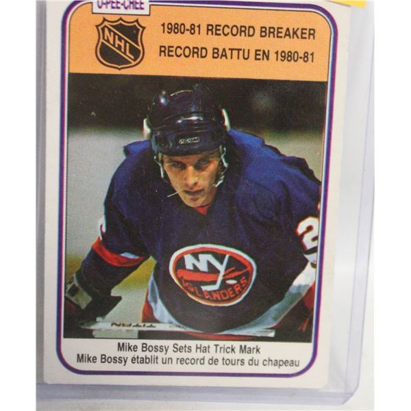 MIKE BOSSY 80-81 OPC SET HAT TRICK RECORD BREAKER