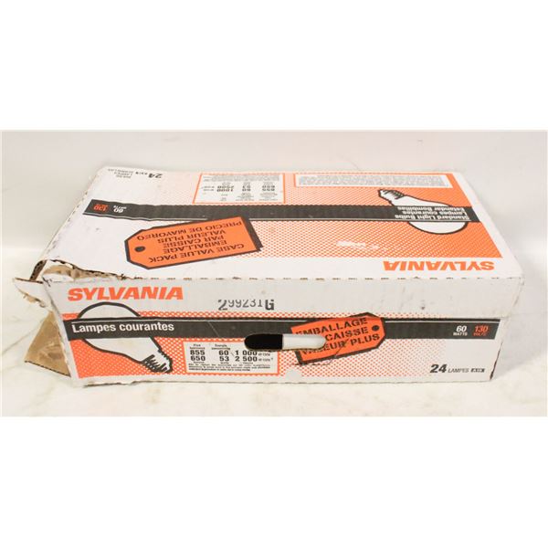 CASE OF NEW SYLVANIA STANDARD LIGHT BULBS -