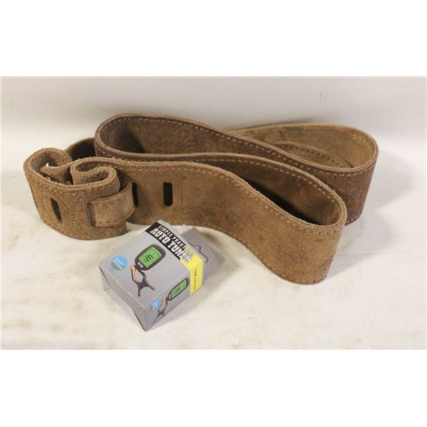 BOX WITH LEATHER GUITAR BELT & DIGITAL AUTO