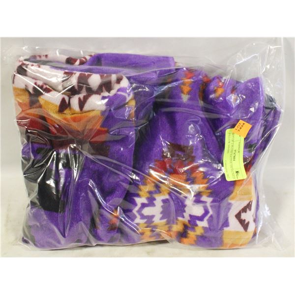 SET OF 2 PLUSH NATIVE DESIGNED PILLOW SHAMS