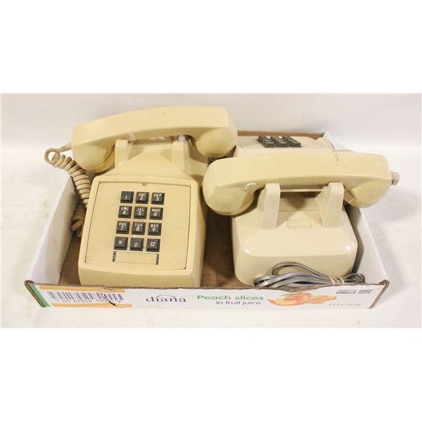 PAIR OF PUSH BUTTON TELEPHONES