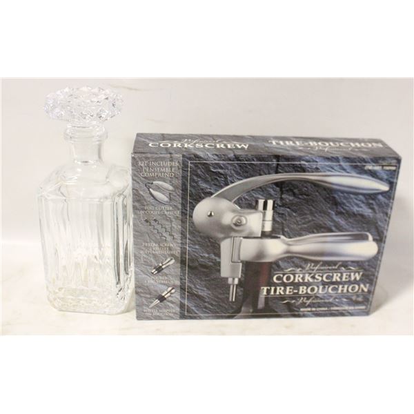 CORKSCREW KIT & WHISKEY TUMBLER SET
