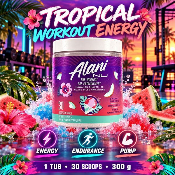 ALANI NU HAWAIIAN SHAVED ICE PRE-WORKOUT BB 06/26