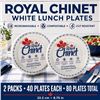 Image 1 : 2 ROYAL CHINET LUNCH PLATES 80 TOTAL