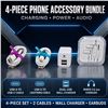 Image 1 : NEW 4 PIECE WHITE PHONE CHARGER & EARBUD SET