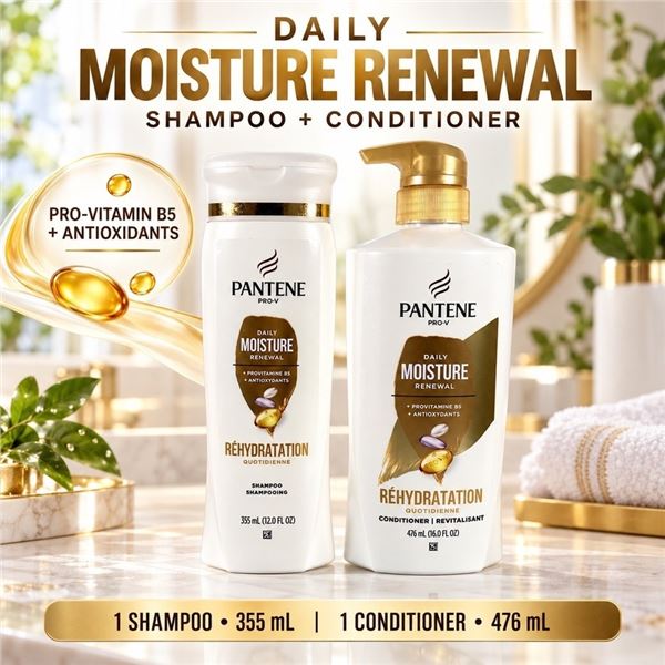 PANTENE MOISTURE SHAMPOO & CONDITIONER DUO