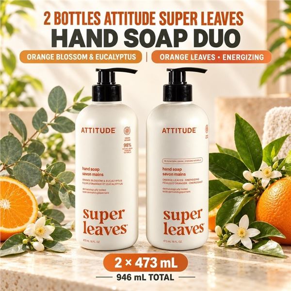 2 ATTITUDE SUPER LEAVES HAND SOAP 473ML