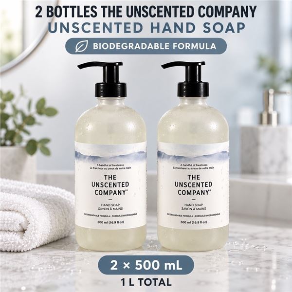 2 THE UNSCENTED COMPANY HAND SOAP 500ML