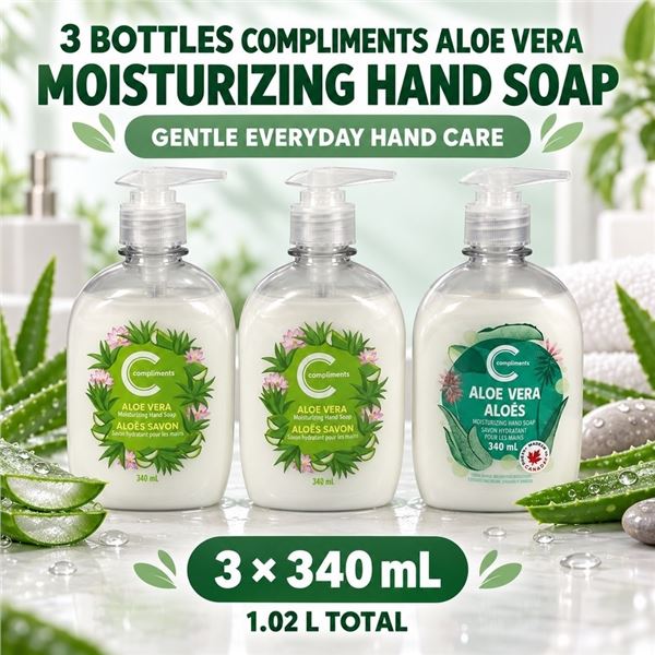 3 COMPLIMENTS ALOE VERA HAND SOAP 340ML