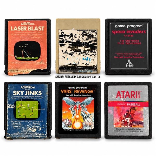 6 ATARI 2600 GAMES CARTRIDGE LOT