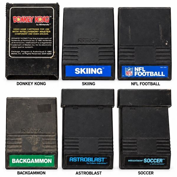 6 INTELLIVISION GAMES CARTRIDGE LOT