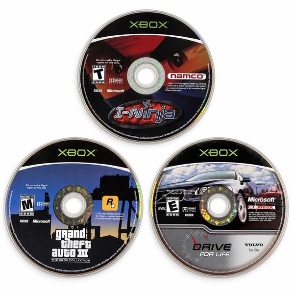 3 ORIGINAL XBOX GAMES DISC-ONLY LOT