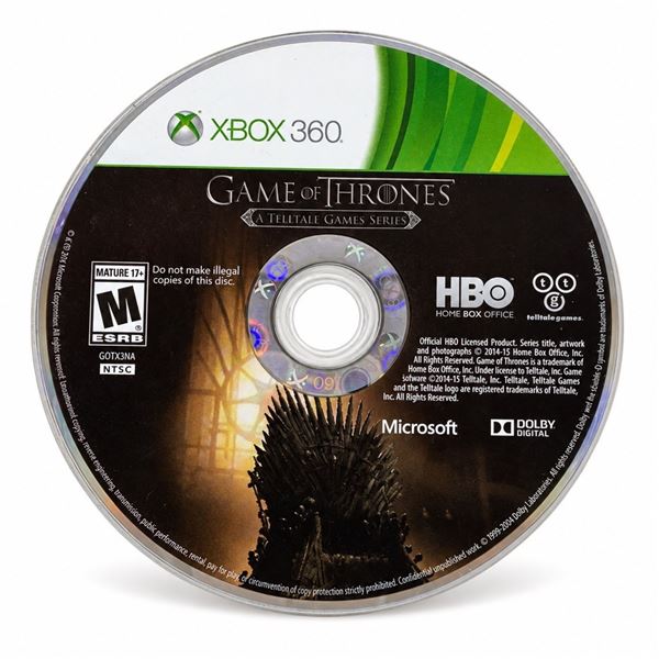 XBOX 360 GAME OF THRONES DISC-ONLY
