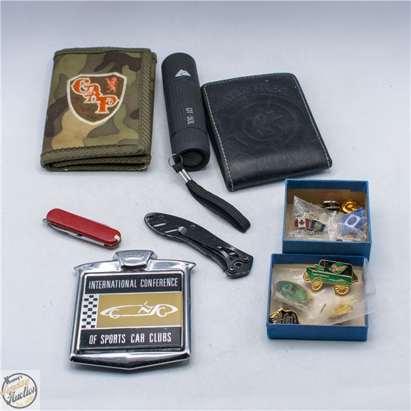 BOX WITH MEN'S BLACK LEATHER WALLET, MEN'S