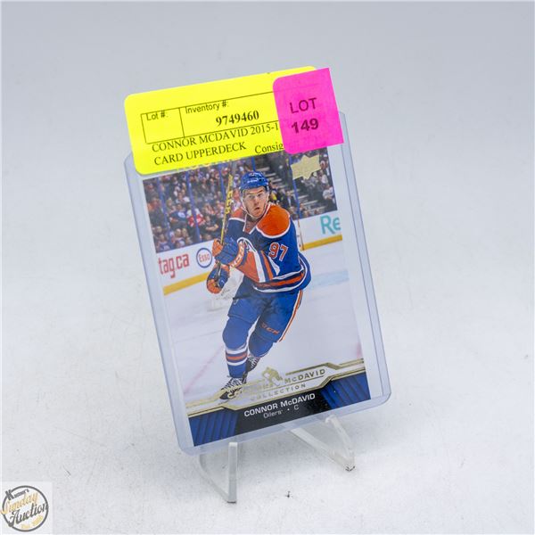 CONNOR MCDAVID 2015-16 ROOKIE CARD UPPERDECK