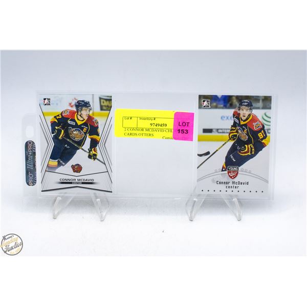 2 CONNOR MCDAVID CHL ROOKIE CARDS OTTERS