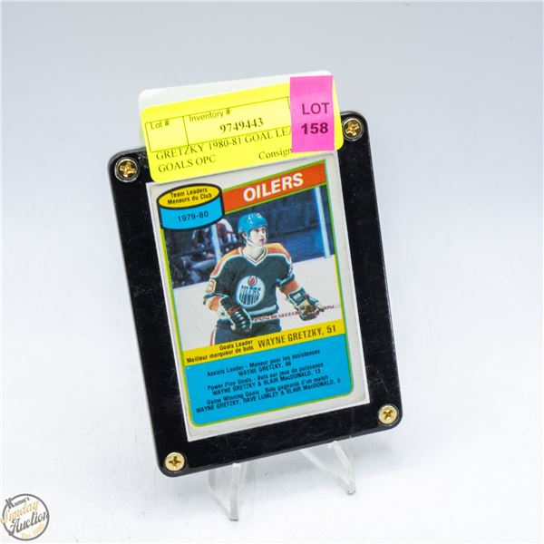 GRETZKY 1980-81 GOAL LEADER 51 GOALS OPC