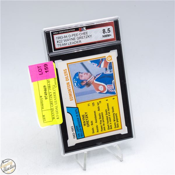 WAYNE GRETZKY 1984-85 GRADED 8.5 GOAL LEADER (71)