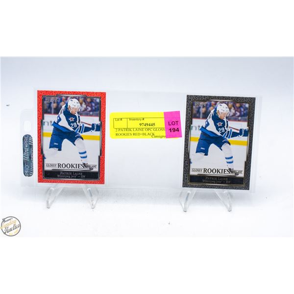 2 PATRIK LAINE OPC GLOSSEY ROOKIES RED+BLACK