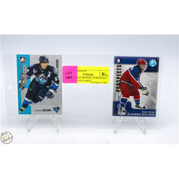 2 HEROES & PROSPECTS ROOKIES CROSBY+OVECHKIN
